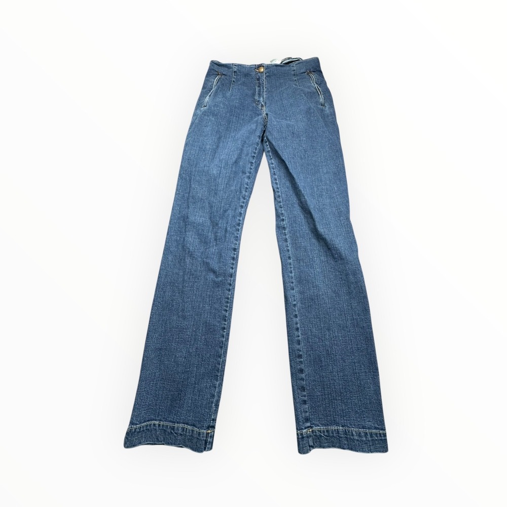 Blue Willis Jeans Women 42 Blue Wide Leg High Waist Vintage Cotton Spandex 31x29